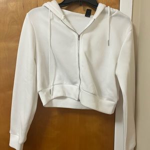 Cropped zip up jacket